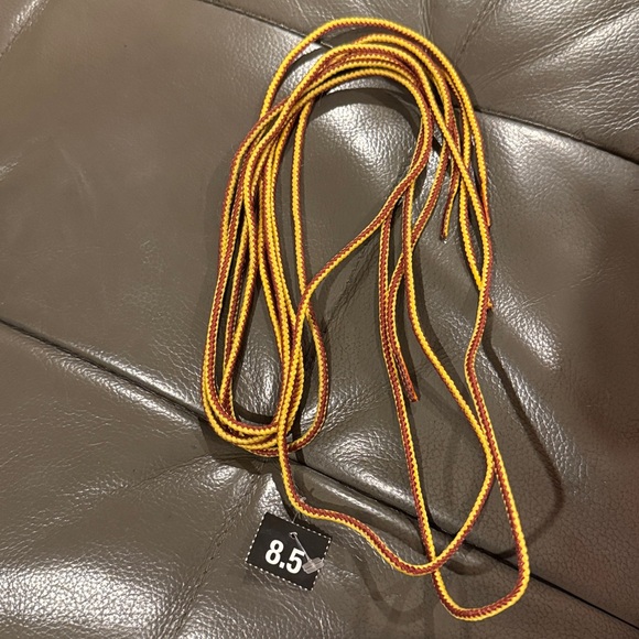 Yellow and Red Rope Shoelaces - Picture 1 of 2